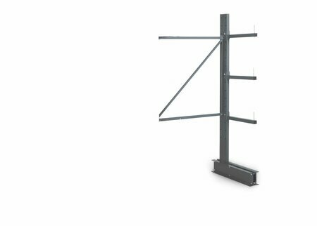 Aanbouwset draagarmstelling voor lichte lasten - 2000x500 mm/1 enkelzijdige staander met 3 draagarmen/enkelzijdig/149 kg per draagarm